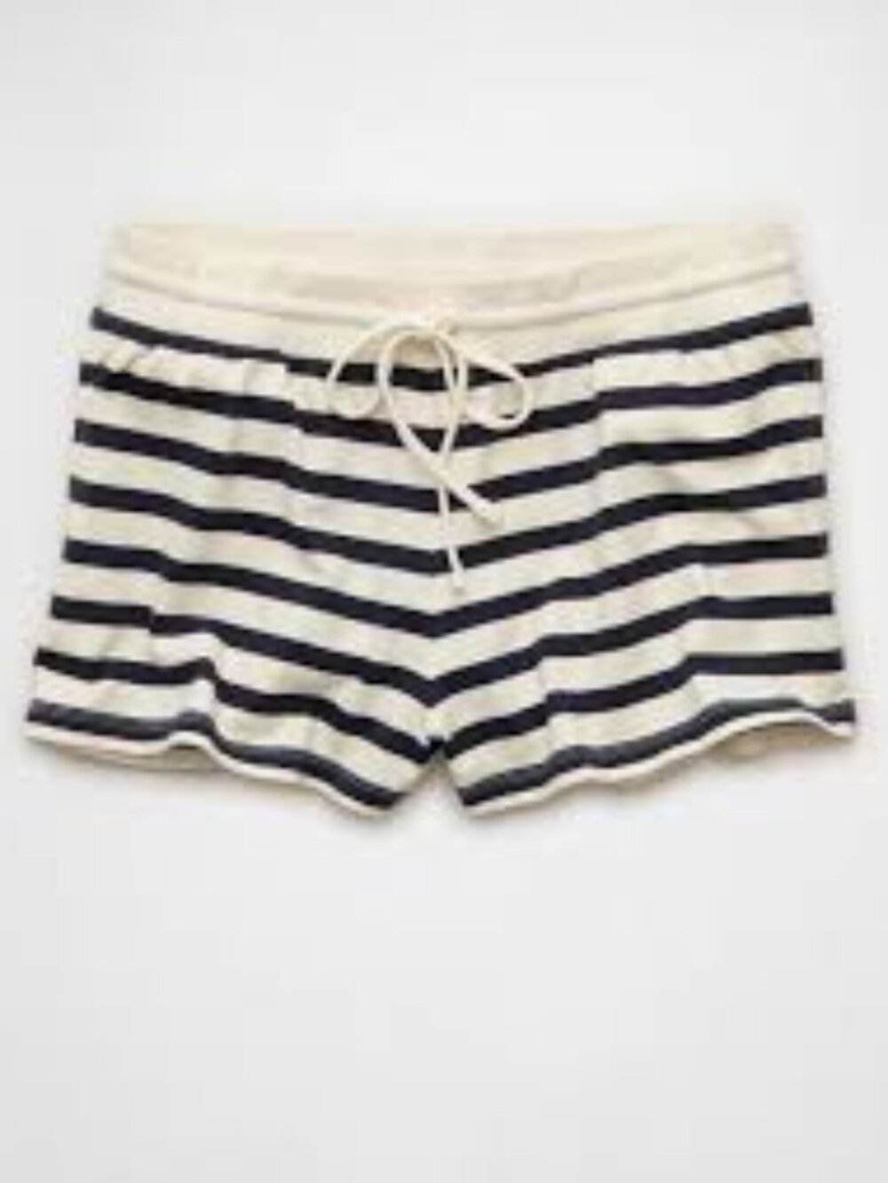 AE Navy Stripe Stretch Fleece Shortie/NWT/MEDIUM